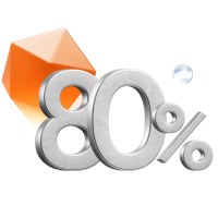 На 80% меньше