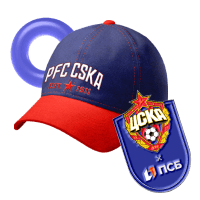 Бейсболка и&nbsp;значок с&nbsp;логотипом ПФК ЦСКА